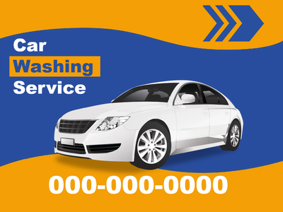 Custom Outdoor Yard Signs Multiple Sizes Car Washing