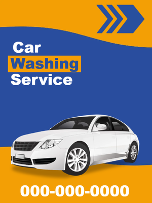 Custom Outdoor Yard Signs Multiple Sizes Car Washing