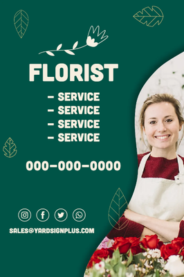 Custom Outdoor Yard Signs Multiple Sizes Florist