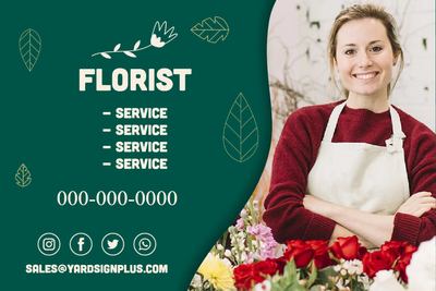 Custom Outdoor Yard Signs Multiple Sizes Florist