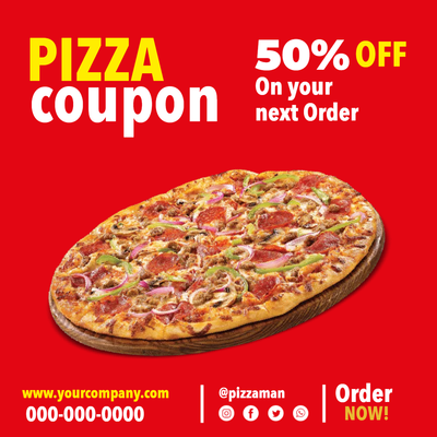 Custom Outdoor Yard Signs Multiple Sizes Pizza Coupon