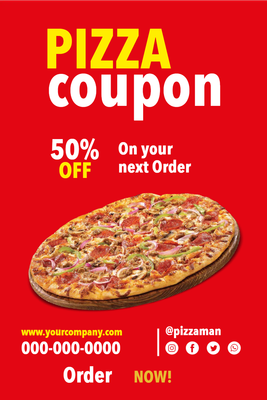 Custom Outdoor Yard Signs Multiple Sizes Pizza Coupon