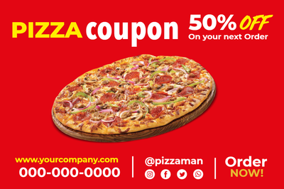 Custom Outdoor Yard Signs Multiple Sizes Pizza Coupon