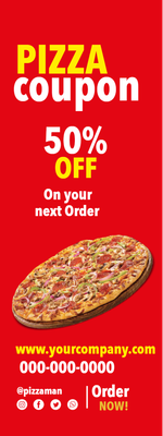 Custom Outdoor Yard Signs Multiple Sizes Pizza Coupon