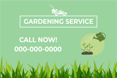 Custom Outdoor Yard Signs Multiple Sizes Gardening Service
