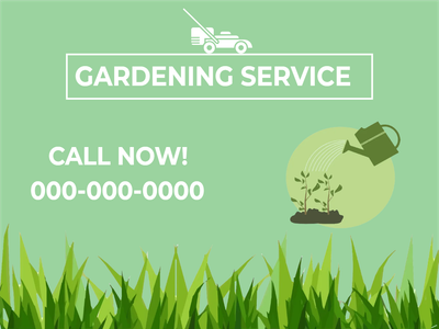 Custom Outdoor Yard Signs Multiple Sizes Gardening Service