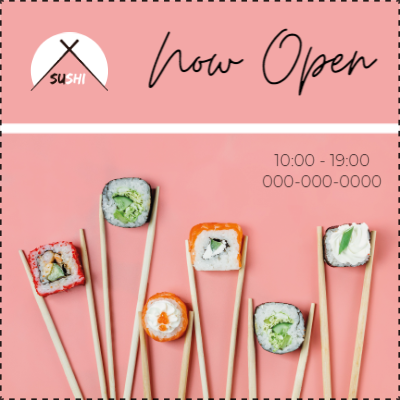 Custom Outdoor Yard Signs Multiple Sizes Sushi Now Open