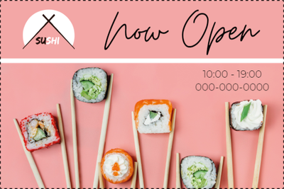 Custom Outdoor Yard Signs Multiple Sizes Sushi Now Open