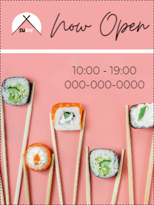 Custom Outdoor Yard Signs Multiple Sizes Sushi Now Open