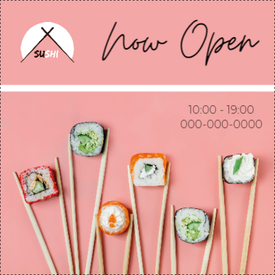 Custom Outdoor Yard Signs Multiple Sizes Sushi Now Open