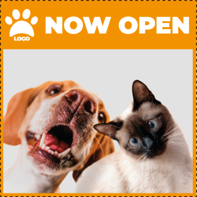 Custom Outdoor Yard Signs Multiple Sizes Paw Print Now Open