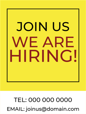 Custom Outdoor Yard Signs Multiple Sizes We Are Hiring