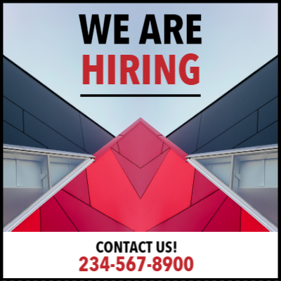 Custom Outdoor Yard Signs Multiple Sizes We Are Hiring