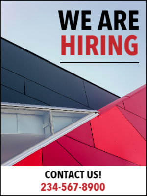 Custom Outdoor Yard Signs Multiple Sizes We Are Hiring
