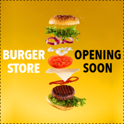 Custom Outdoor Yard Signs Multiple Sizes Burger Store
