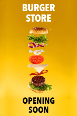 Custom Outdoor Yard Signs Multiple Sizes Burger Store