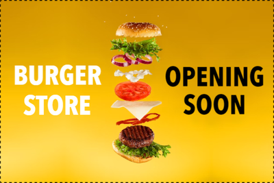 Custom Outdoor Yard Signs Multiple Sizes Burger Store