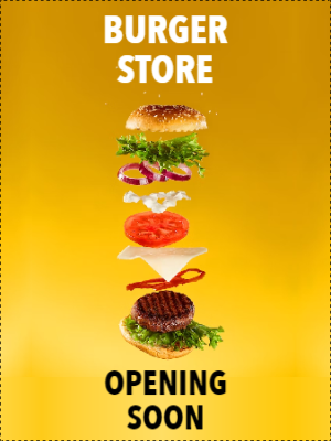 Custom Outdoor Yard Signs Multiple Sizes Burger Store