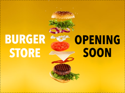 Custom Outdoor Yard Signs Multiple Sizes Burger Store