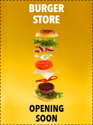 Custom Outdoor Yard Signs Multiple Sizes Burger Store