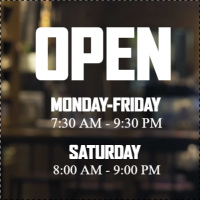 Custom Outdoor Yard Signs Multiple Sizes Open Monday to Friday