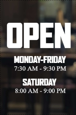 Custom Outdoor Yard Signs Multiple Sizes Open Monday to Friday