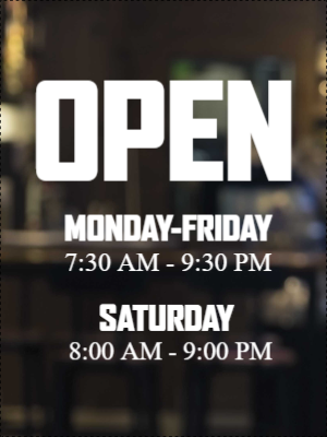 Custom Outdoor Yard Signs Multiple Sizes Open Monday to Friday