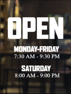 Custom Outdoor Yard Signs Multiple Sizes Open Monday to Friday