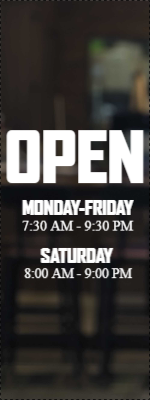 Custom Outdoor Yard Signs Multiple Sizes Open Monday to Friday