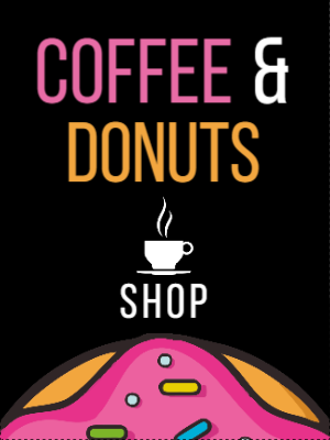 Custom Outdoor Yard Signs Multiple Sizes Coffee And Donuts