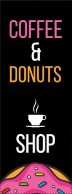 Custom Outdoor Yard Signs Multiple Sizes Coffee And Donuts