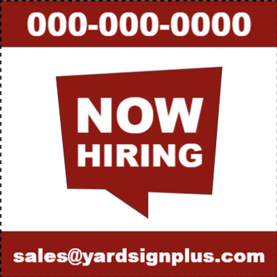 Custom Outdoor Yard Signs Multiple Sizes  Now Hiring