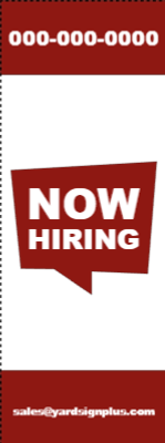 Custom Outdoor Yard Signs Multiple Sizes  Now Hiring