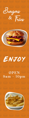 Custom Outdoor Yard Signs Multiple Sizes Burgers and Fries