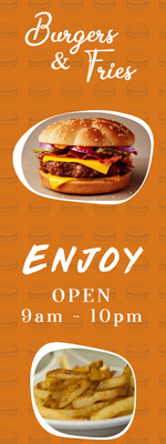 Custom Outdoor Yard Signs Multiple Sizes Burgers and Fries