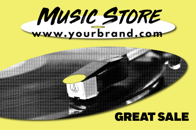 Custom Outdoor Yard Signs Multiple Sizes Music Store Design