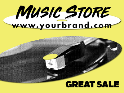 Custom Outdoor Yard Signs Multiple Sizes Music Store Design