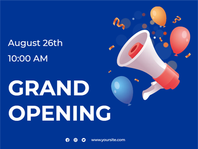 Custom Outdoor Yard Signs Multiple Sizes Grand Opening Design
