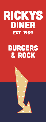 Custom Outdoor Yard Signs Multiple Sizes Burgers and Rock