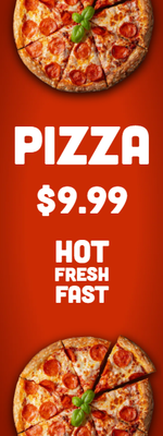 Custom Outdoor Yard Signs Multiple Sizes Fresh Pizza