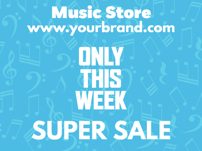 Custom Outdoor Yard Signs Multiple Sizes Music Store Sale
