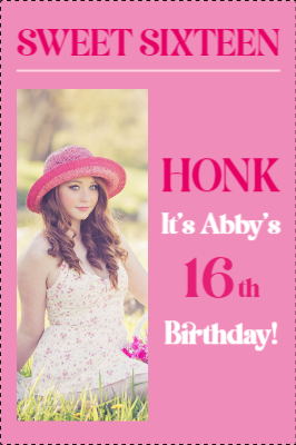 Custom Outdoor Yard Signs Multiple Sizes Sweet Sixteen