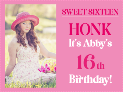 Custom Outdoor Yard Signs Multiple Sizes Sweet Sixteen