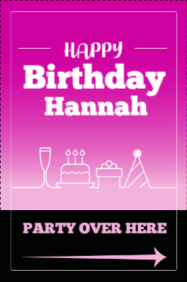 Custom Outdoor Yard Signs Multiple Sizes Party Over Here