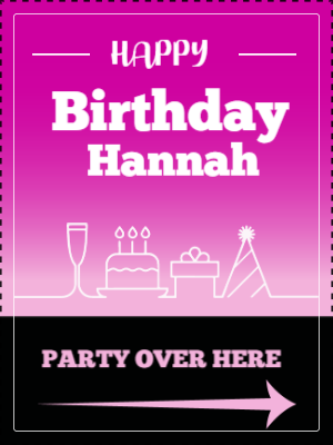 Custom Outdoor Yard Signs Multiple Sizes Party Over Here