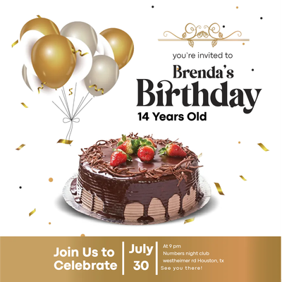 Custom Outdoor Yard Signs Multiple Sizes Brenda's 14th Birthday