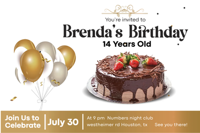 Custom Outdoor Yard Signs Multiple Sizes Brenda's 14th Birthday