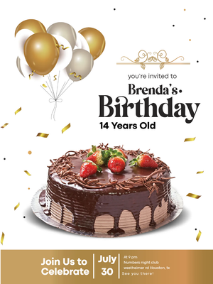 Custom Outdoor Yard Signs Multiple Sizes Brenda's 14th Birthday