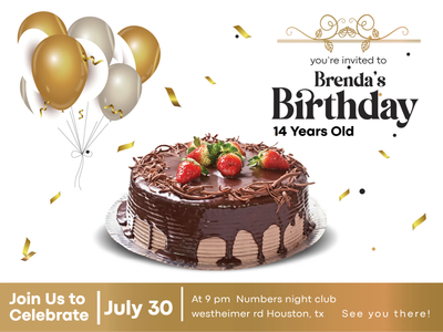 Custom Outdoor Yard Signs Multiple Sizes Brenda's 14th Birthday