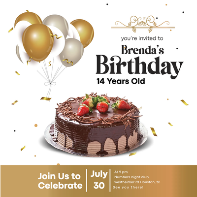 Custom Outdoor Yard Signs Multiple Sizes Brenda's 14th Birthday